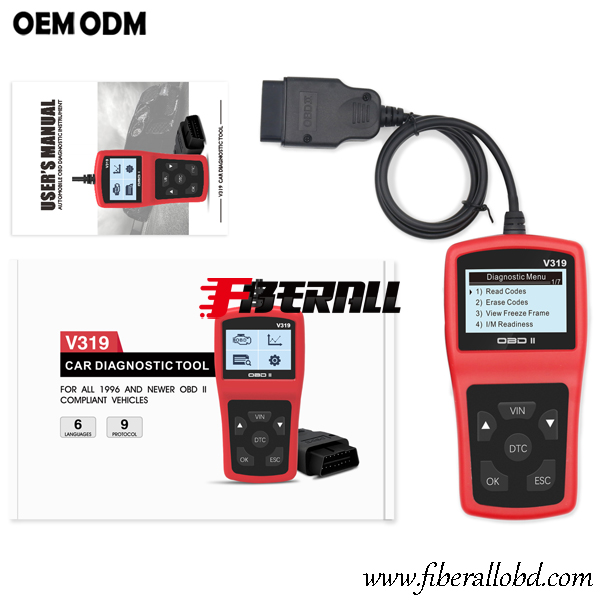 Портативный диагностический прибор двигателя OBD-II и диагностический прибор DLC для автомобилей